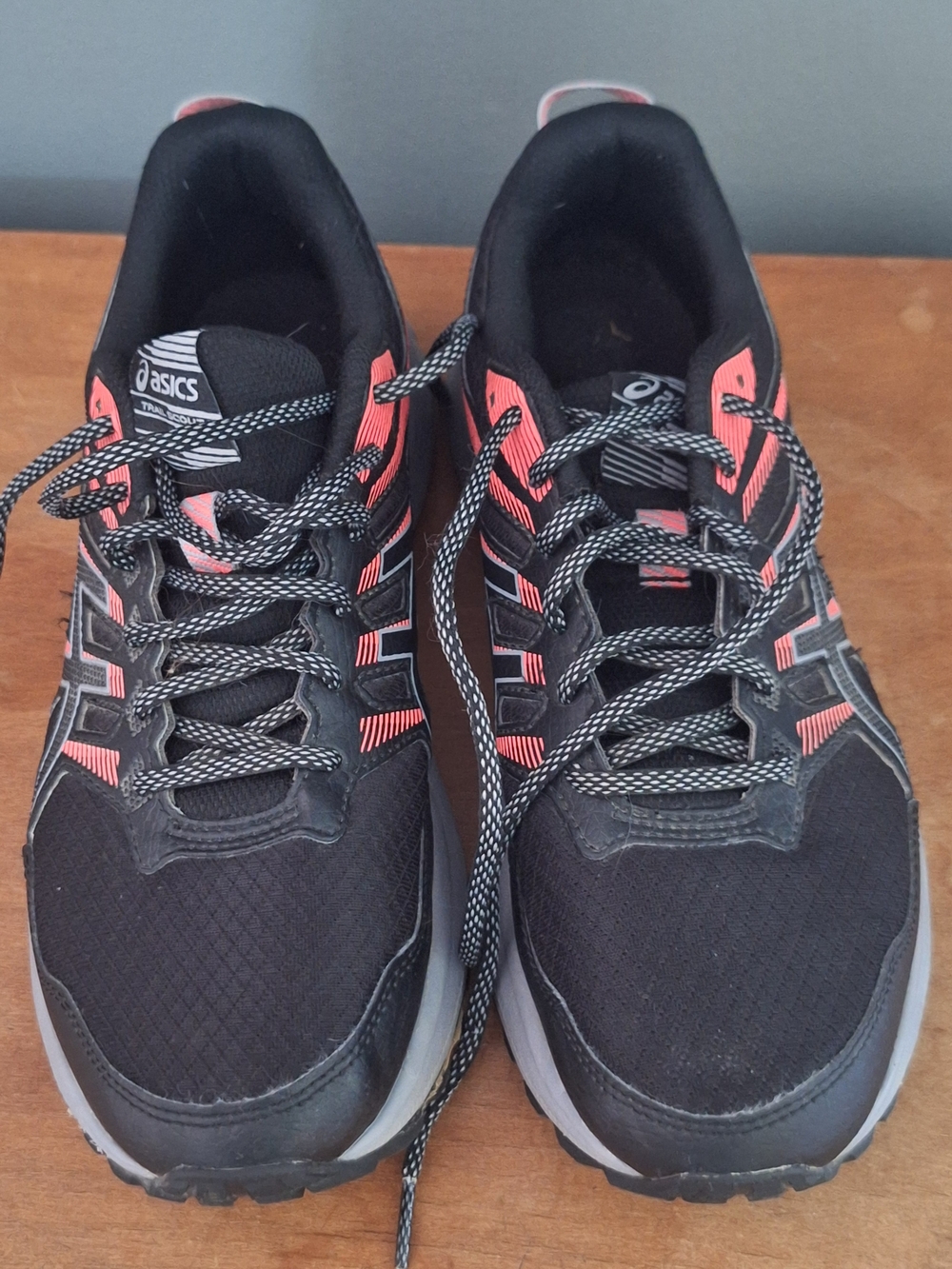 Asics Trail Scout 2 Black and Coral Women's Athletic Shoes 10.5